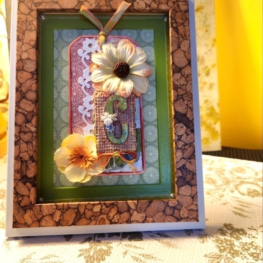 Handcrafted 3D Initials (Letter "C")Framed Design... Wall hang or stand display. - Picture 6 of 6